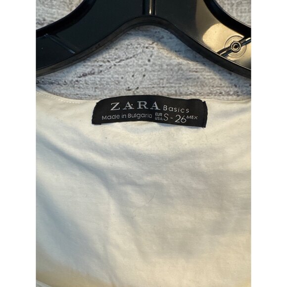 Zara Basics White Cotton Sleeveless Tank Top Size S - Picture 2 of 3
